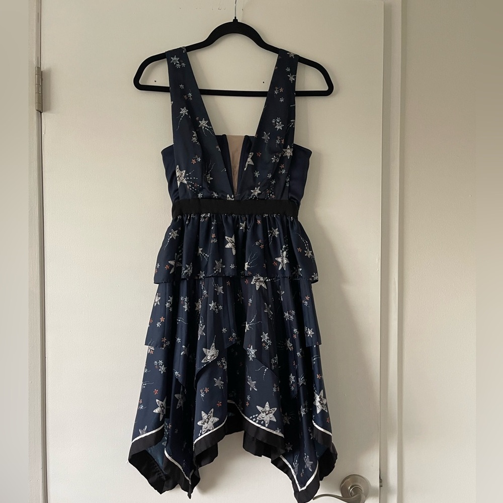 self portrait blue dress size 2
